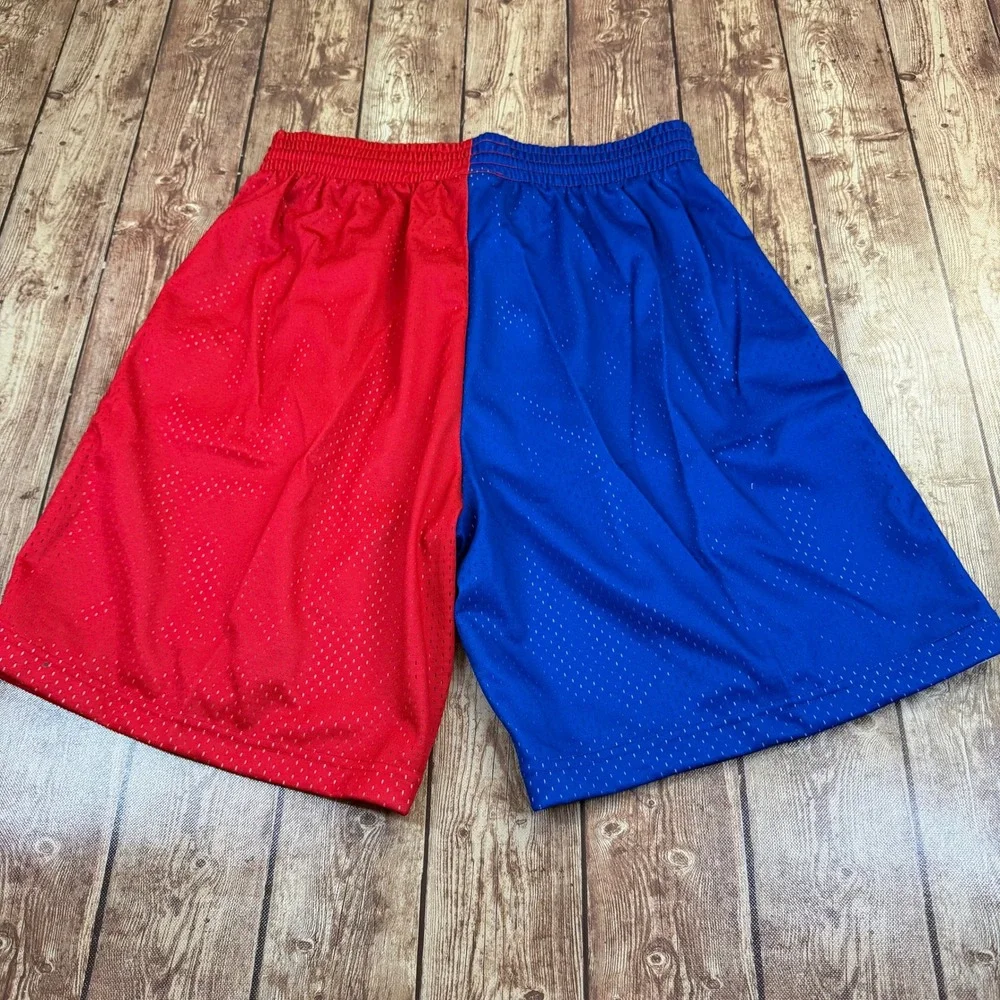 Mitchell & Ness NBA Bullets 1996 Swingman Shorts Mens Large Red Blue Mesh NWT